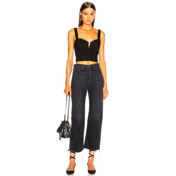 NWOT REVOLVE GRLFRND Bobbi High Rise Jean Black On The Road 26